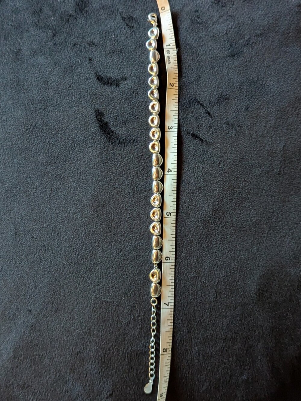 925 Solid Sterling Silver Beaded Pebbles Bracelet Minimalist Quiet Luxury - Picture 5 of 6